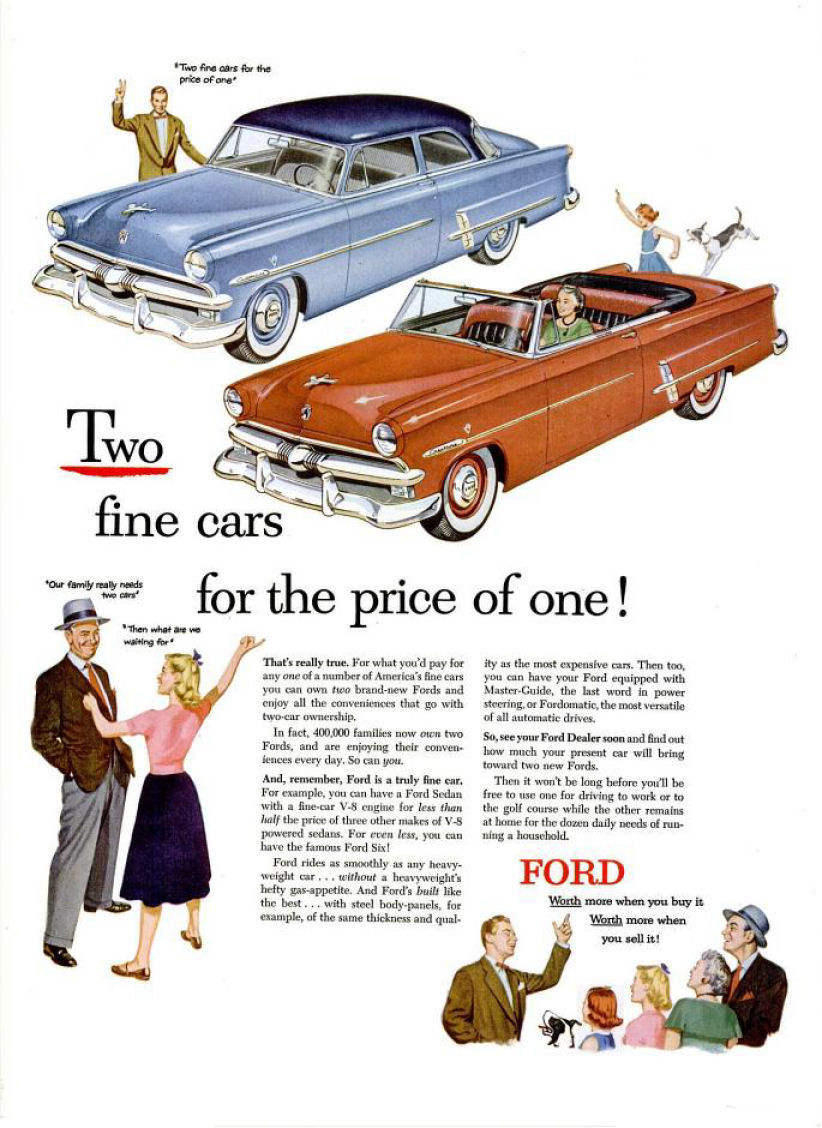 1953 Ford Auto Advertising